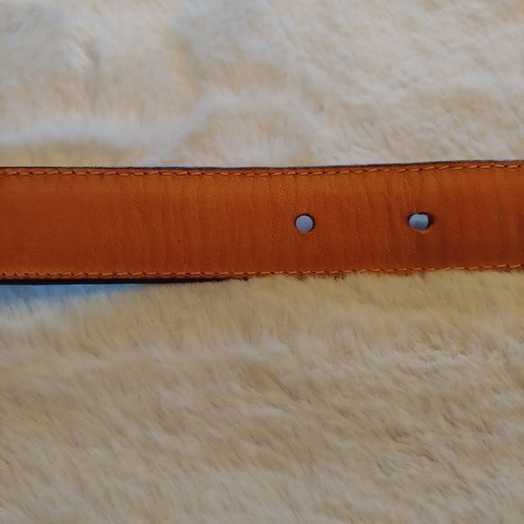 Coach leather belt with brass buckle size 34 burgandy - Picture 9 of 15